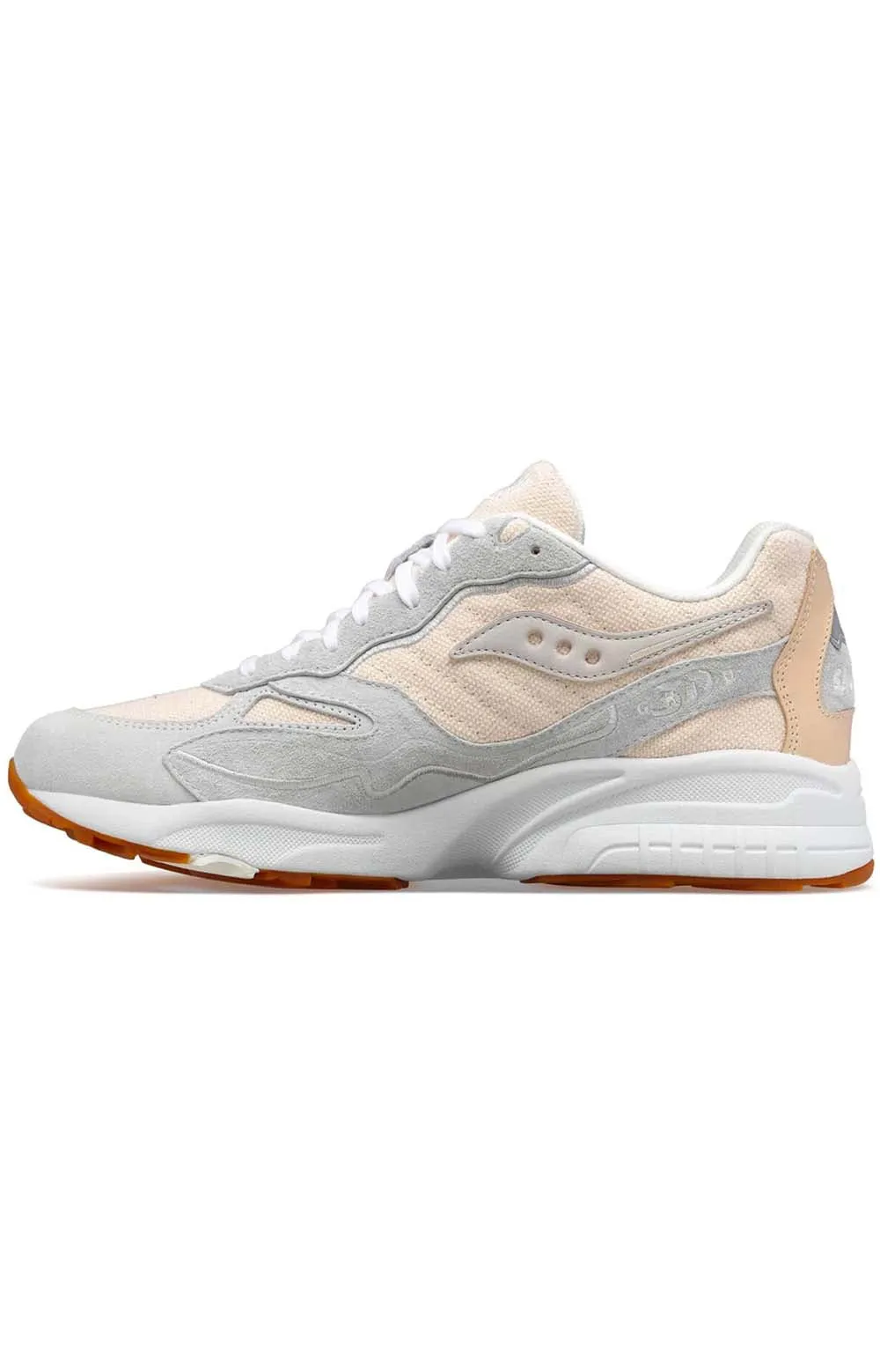 3D Grid Hurricane Sneakers Men’s Full Grain Leather Natural Ecru