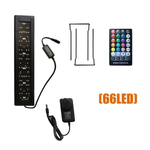 66LED Full Spectrum RGB Aquarium Light, Adjustable Bracket