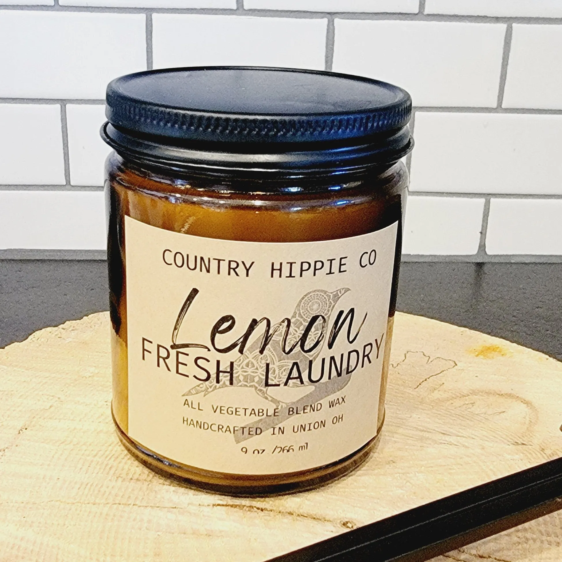 9 oz. LEMON FRESH LAUNDRY Apothecary-Inspired Candle