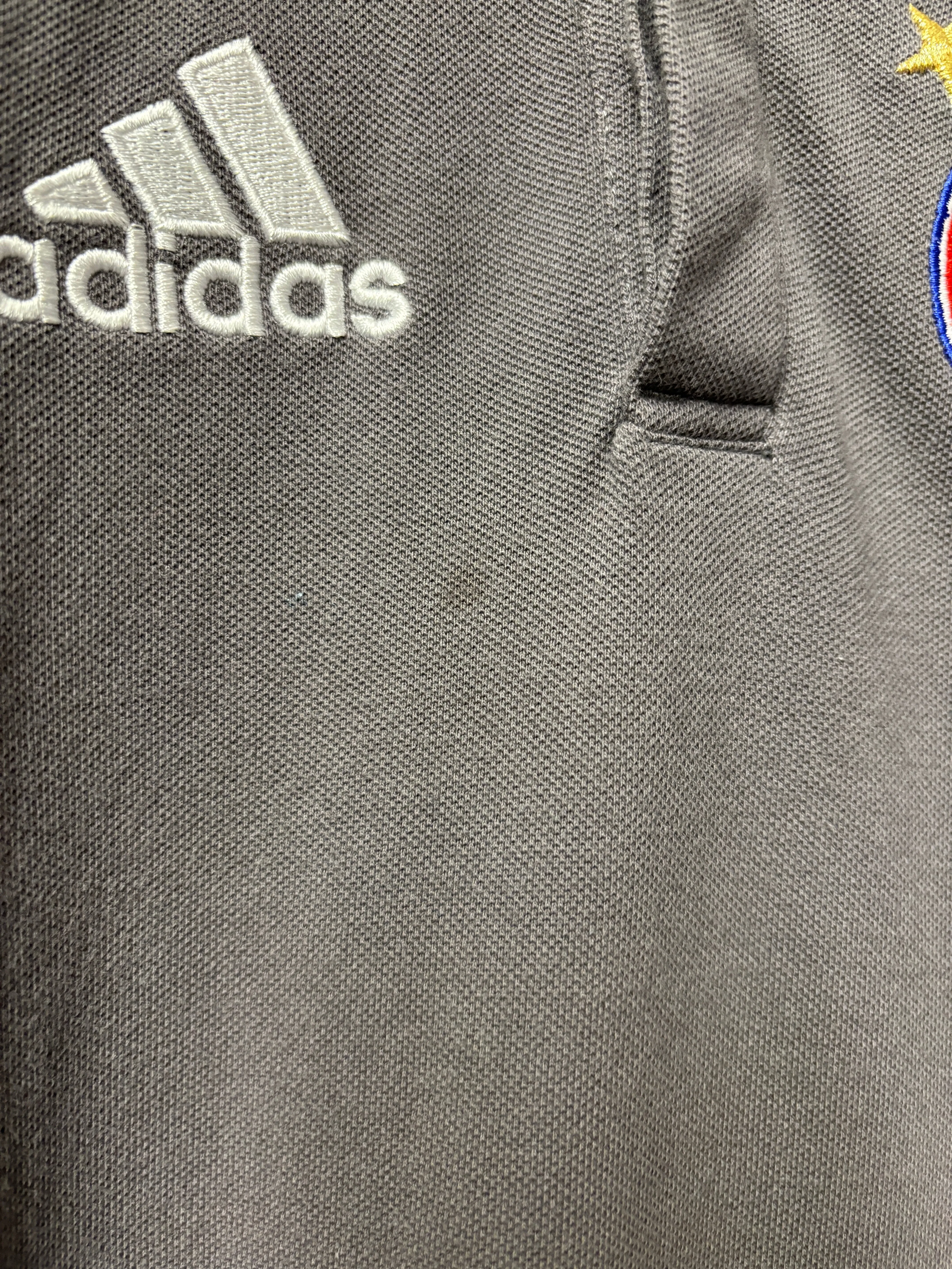 Adidas Grey Cotton Bayern Munich Football Polo Top XS