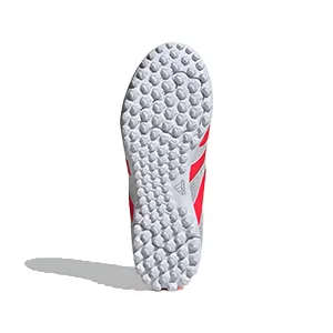 ADIDAS PREDATOR CLUB TF J TARTAN SHOES FOR BOYS, LUCID RED&WHITE