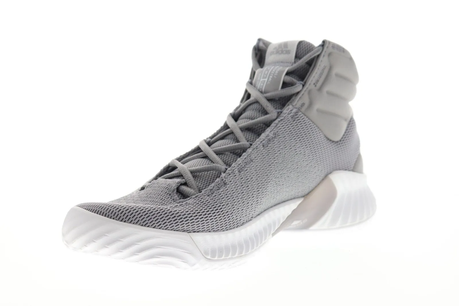 Adidas Pro Bounce 2018 AH2665 Mens Gray High Top Athletic Gym Basketball Shoes