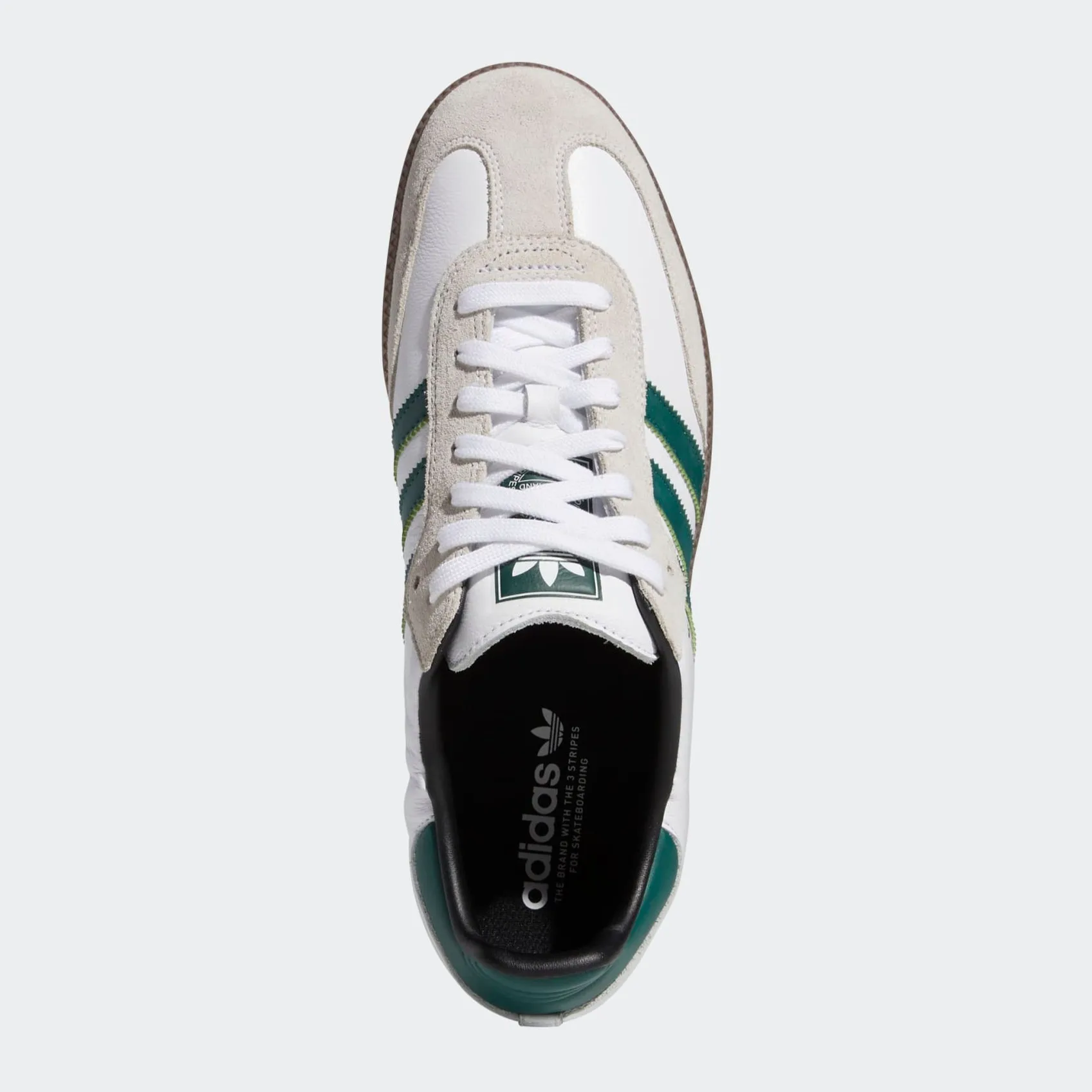 Adidas Samba ADV Skateboard Shoe - White/Green/White