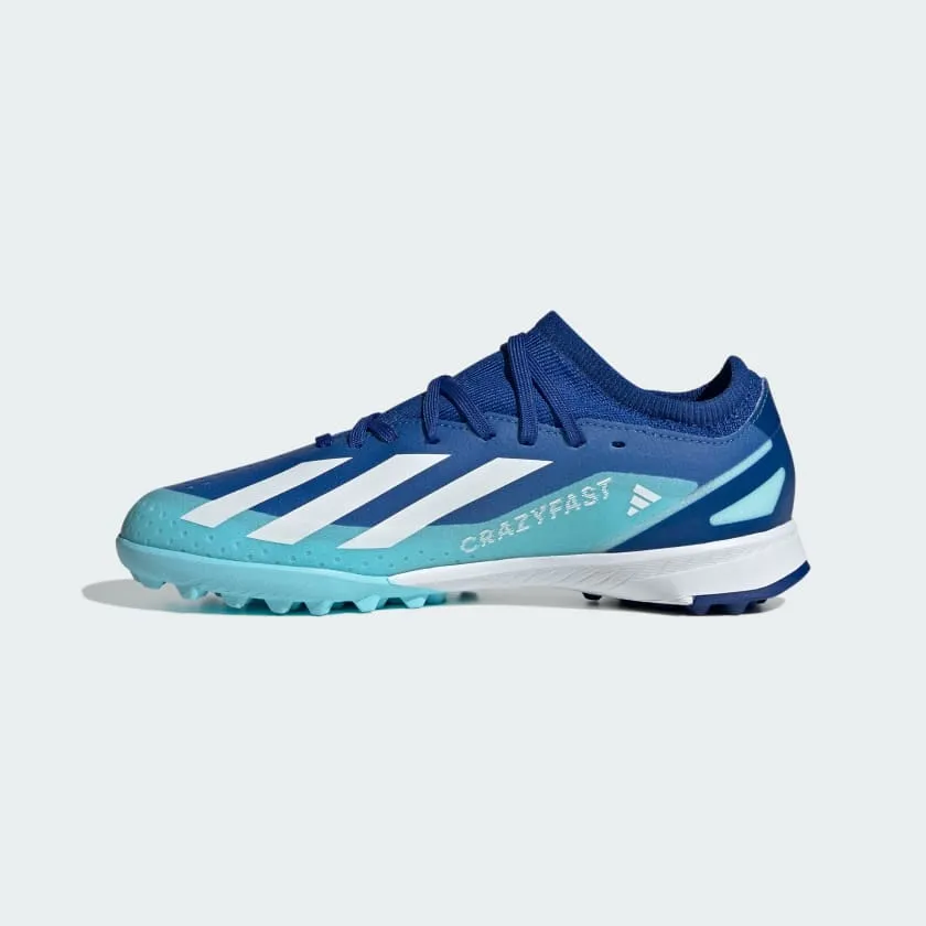 adidas X CRAZYFAST.3 Artificial Turf Soccer Shoes | Bright Royal-Cloud White | Kid's Unisex