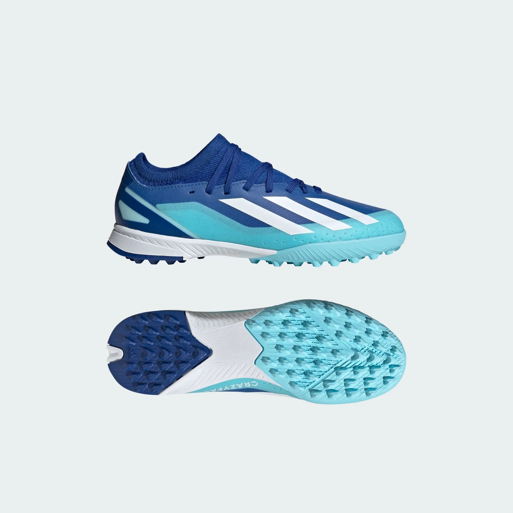 adidas X CRAZYFAST.3 Artificial Turf Soccer Shoes | Bright Royal-Cloud White | Kid's Unisex
