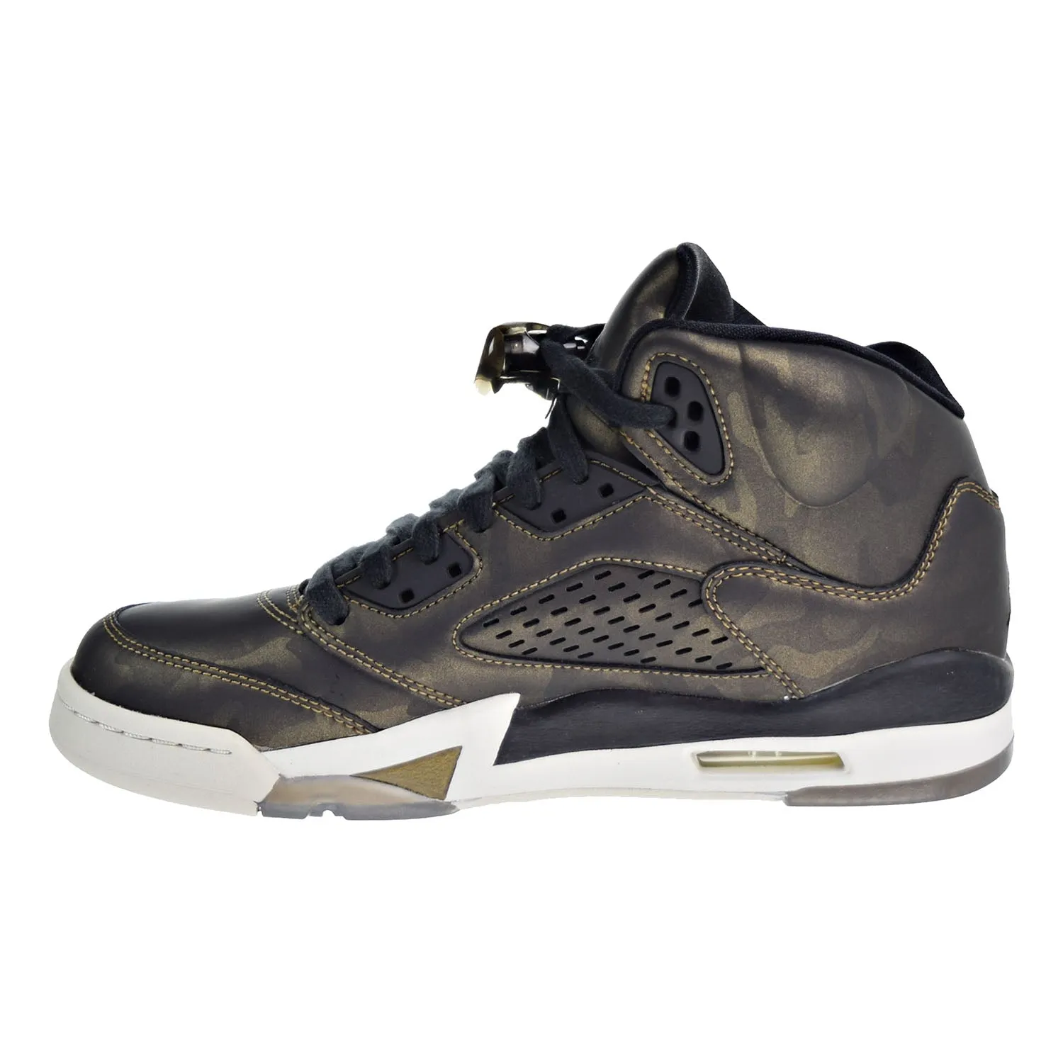 Air Jordan 5 Retro Premium HC Big Kids Shoes Black/Black/Light Bone