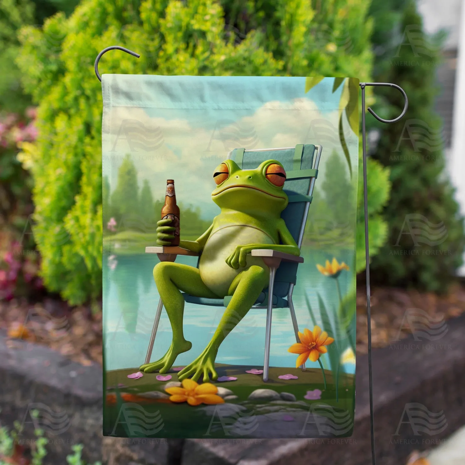 America Forever Toadaly Relaxed Double Sided Garden Flag