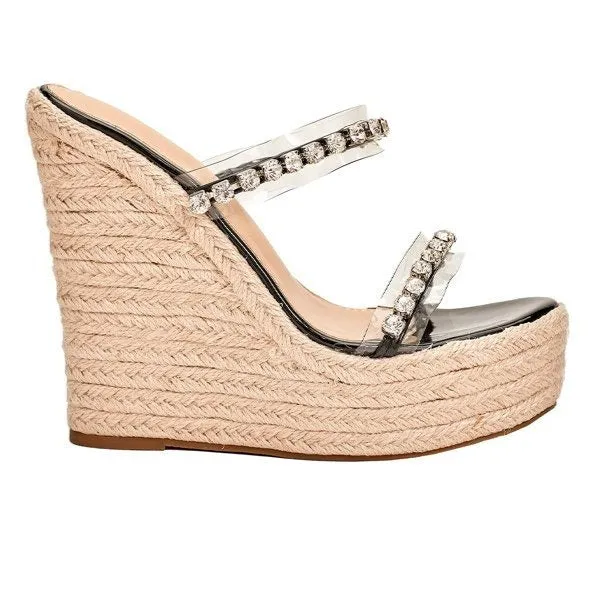 Amozae--Diamond Wedge Sandals