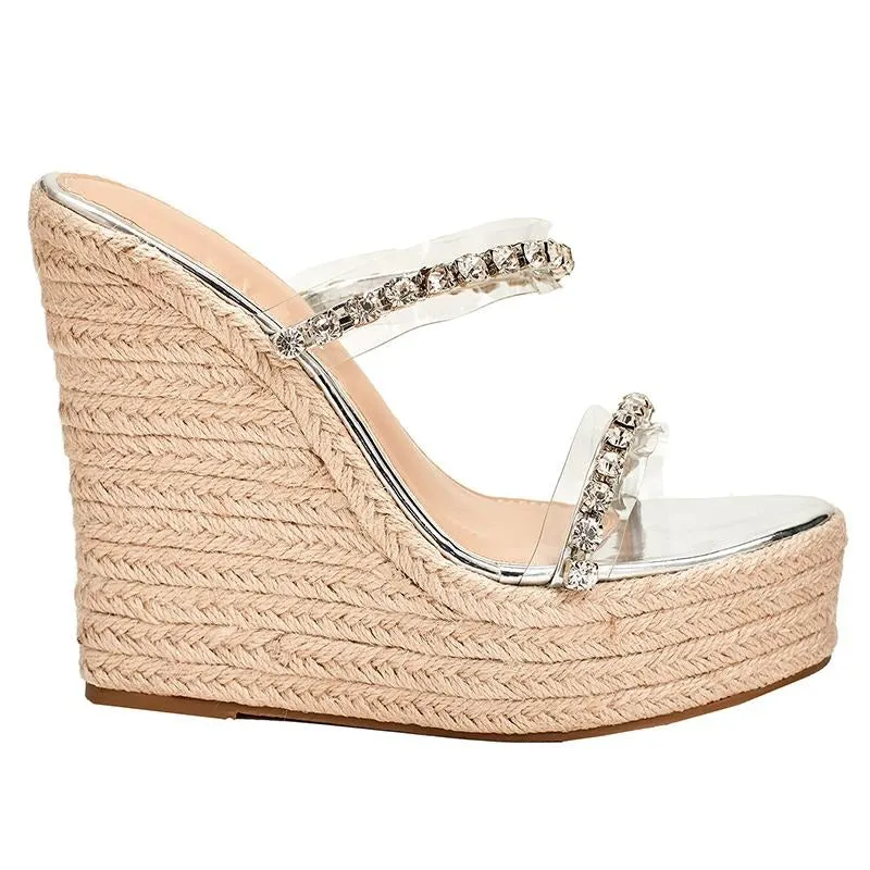 Amozae--Diamond Wedge Sandals