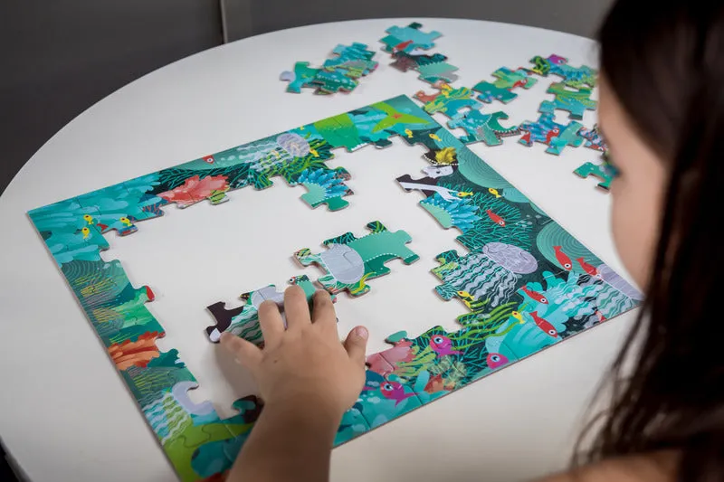 Aquatic Paradise 54pc Silhouette Puzzle by Djeco