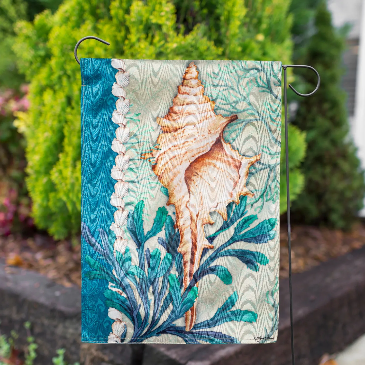 Beach Moire Garden Flag