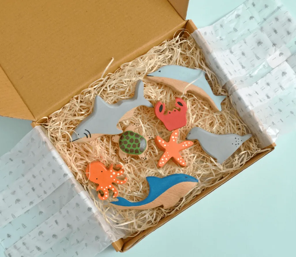 Birch Aquatic Set Of 8 | Aquatic Animals Toy Set for Kids