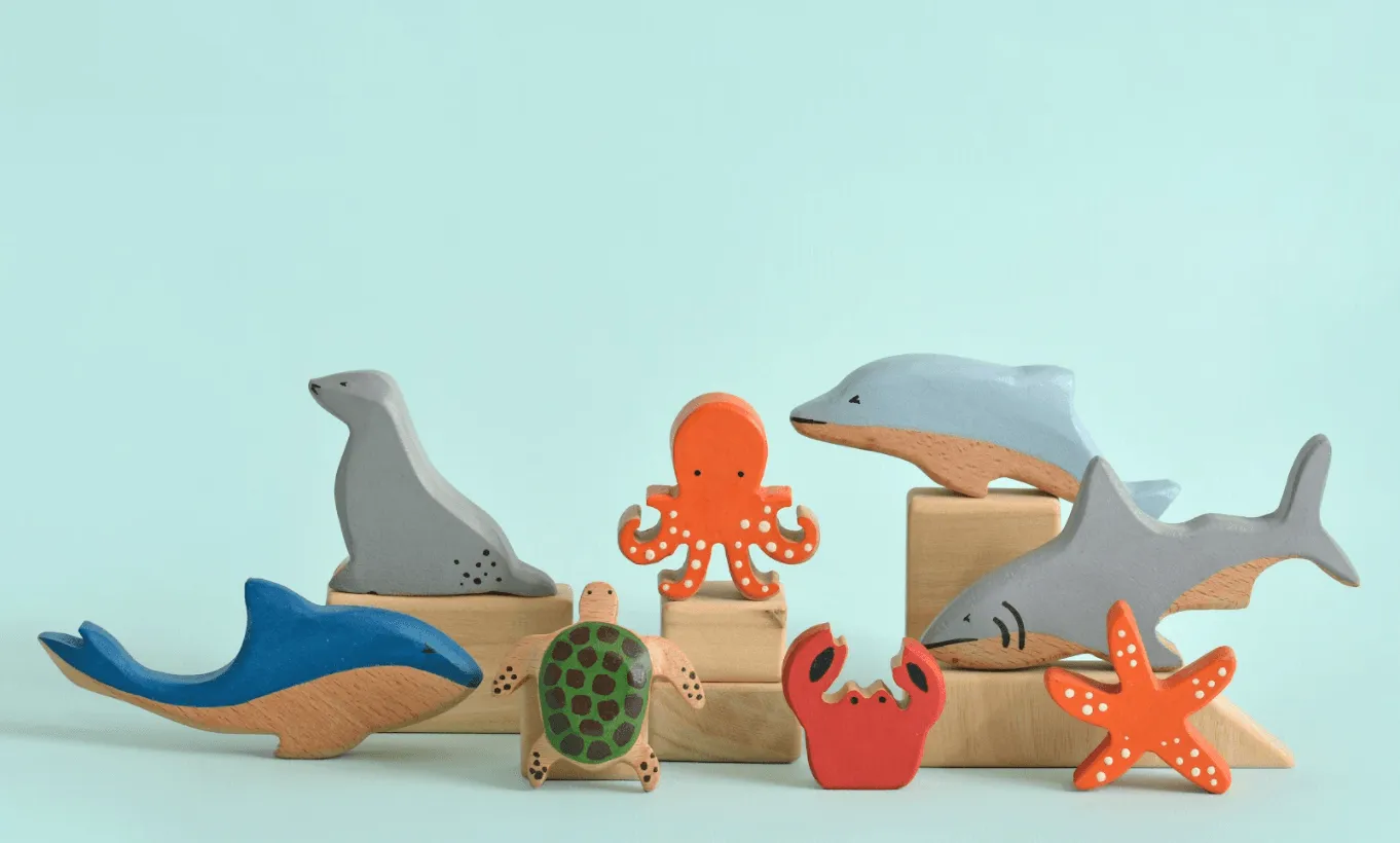Birch Aquatic Set Of 8 | Aquatic Animals Toy Set for Kids