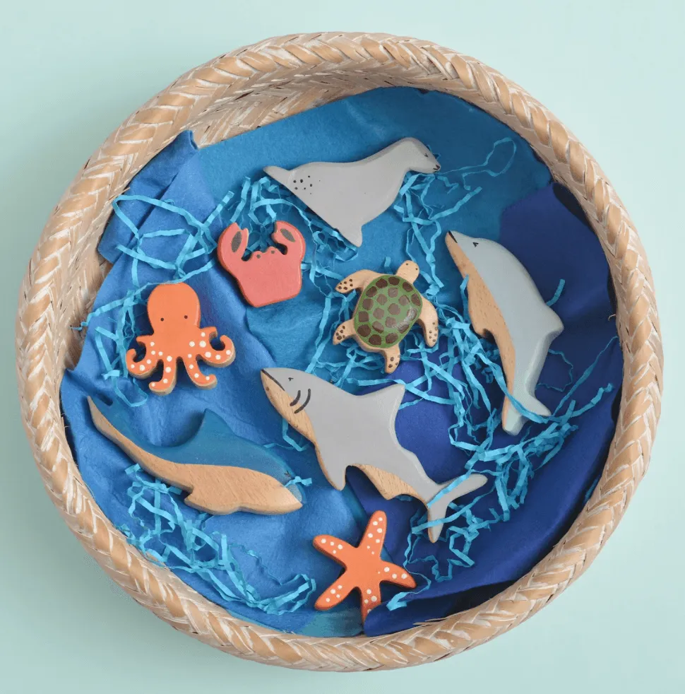 Birch Aquatic Set Of 8 | Aquatic Animals Toy Set for Kids
