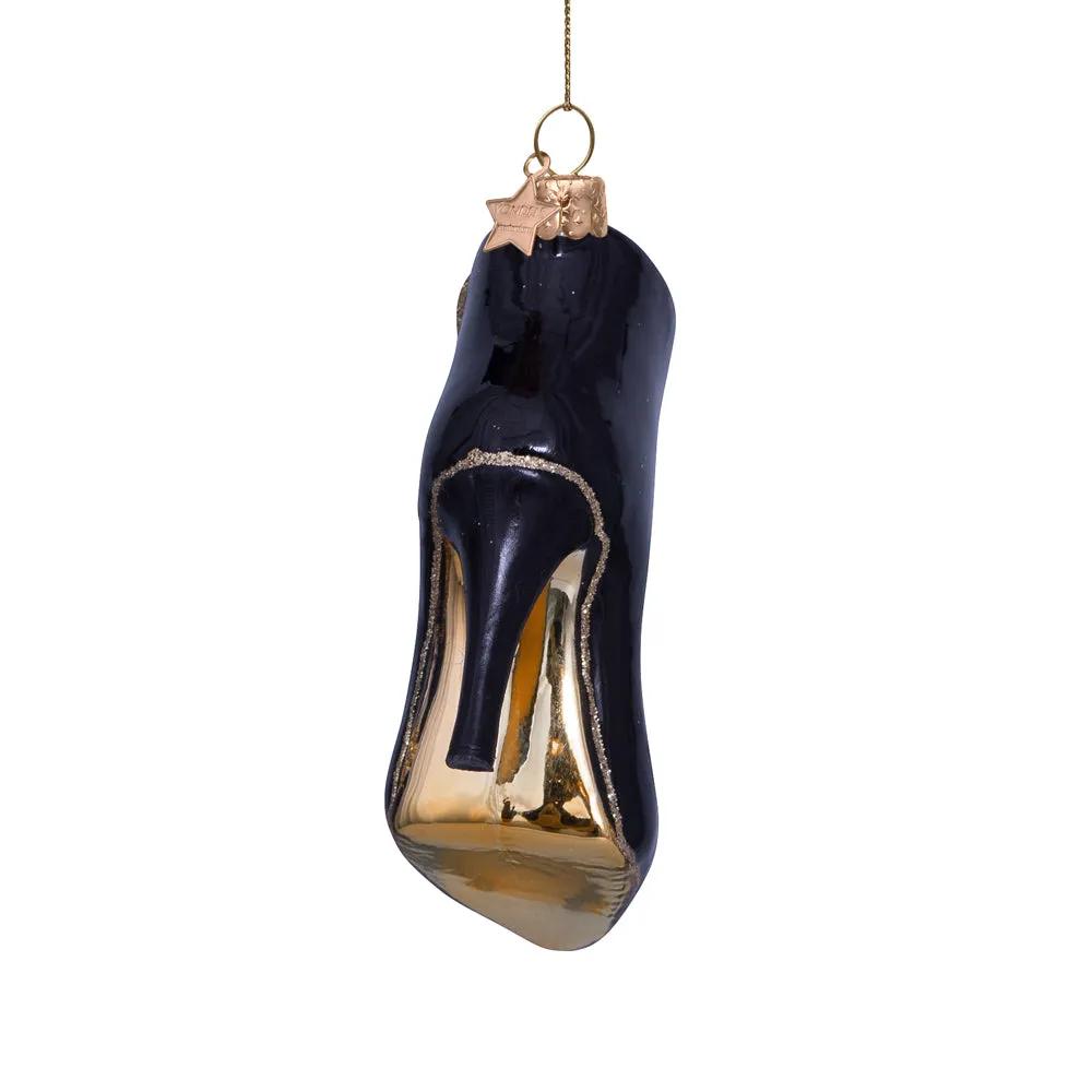 Black High Heel Boot Ornament
