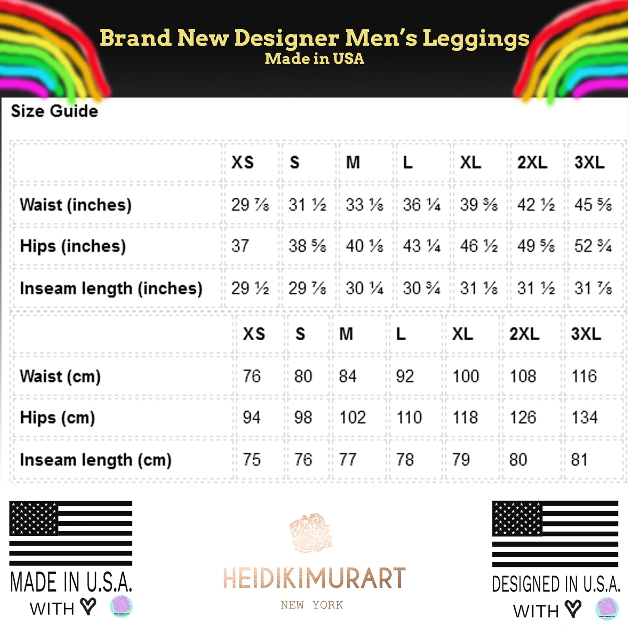 Black Striped Print Designer Meggings, White Stripe Printed Men's Leggings Stretchy Tights - Made in USA/EU/MX