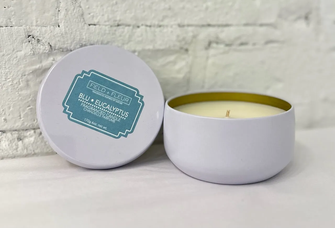 Blu Eucalyptus Tin Candle
