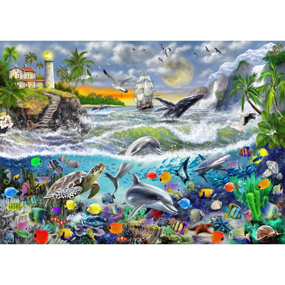 Brain Tree Jigsaw Puzzle 1000 Piece 27.5"x 19.5" - Aquatic Island