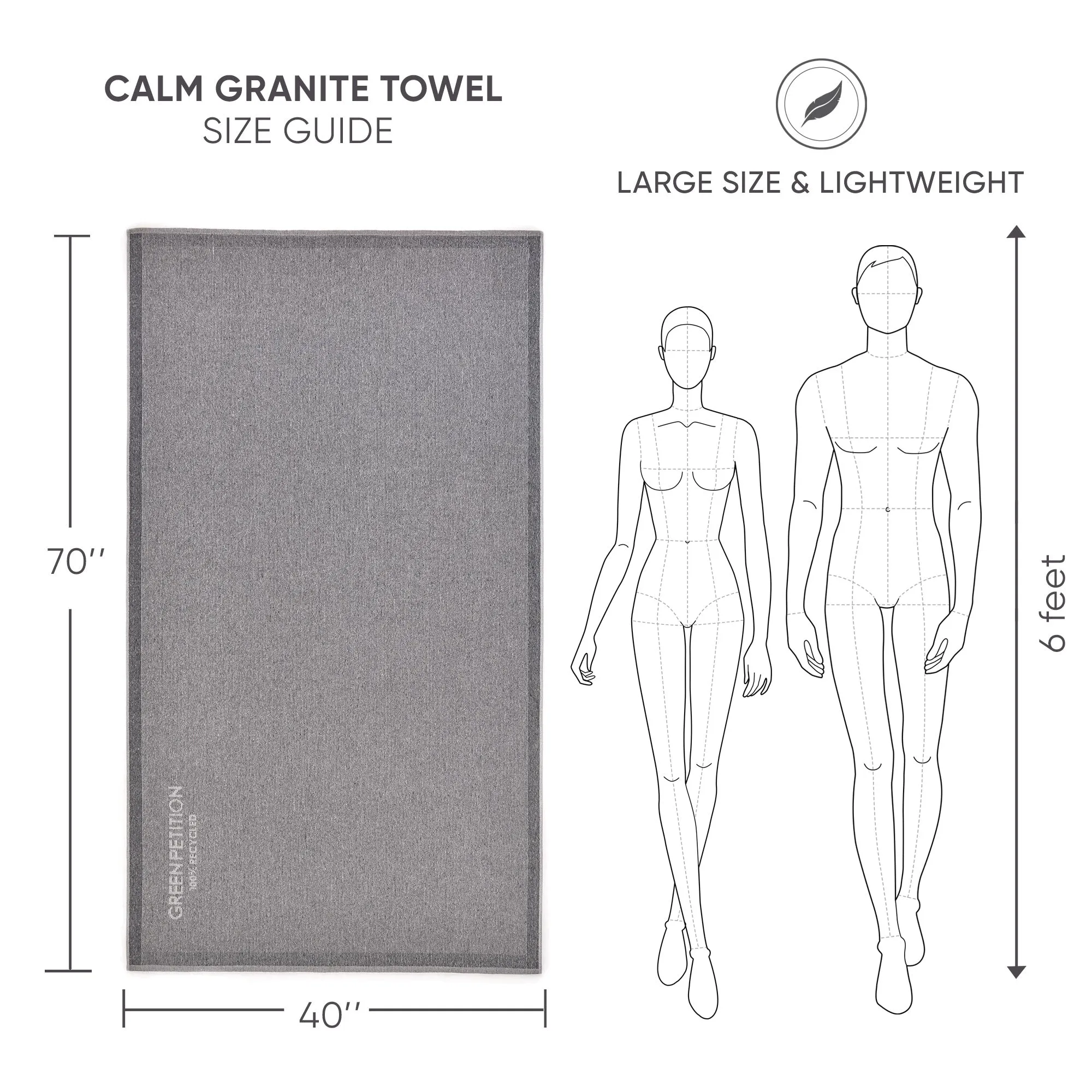 Calm Granite Bath Towel