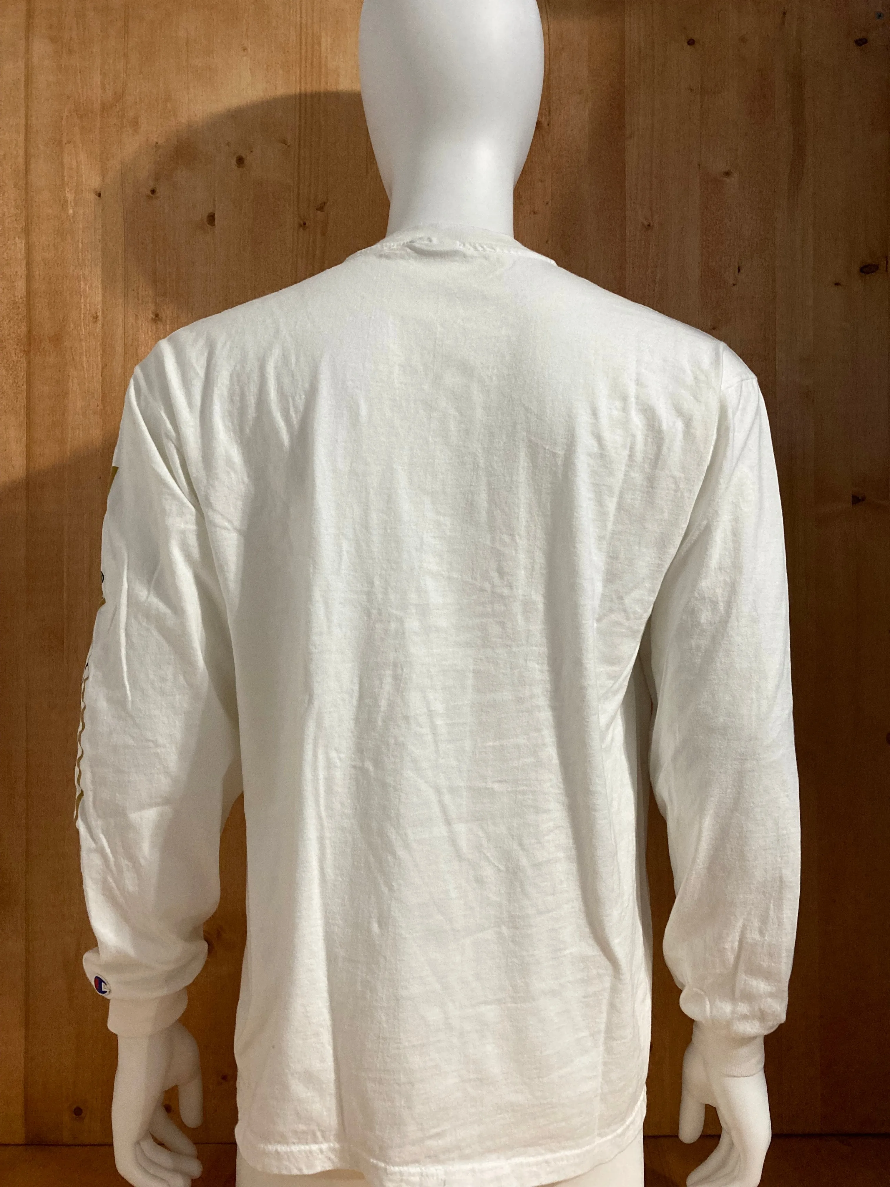 CHAMPION "NEW ORLEANS SAINTS" NFL FOOTBALL Graphic Print Adult T-Shirt Tee Shirt XL Xtra Extra Large White Long Sleeve Shirt
