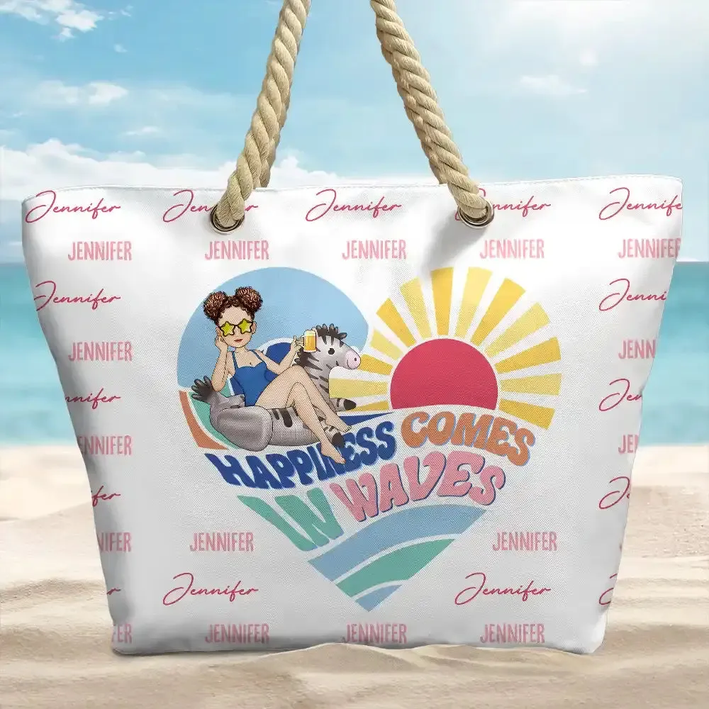 Comes In Waves - Personalized Beach Bag (AB)