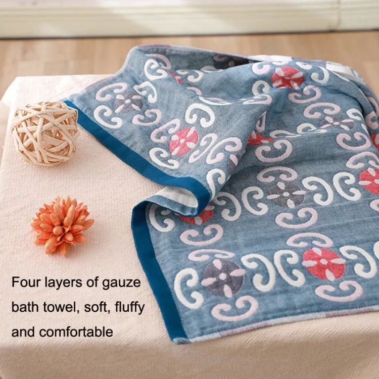 Cotton Bath Towel Soft Comfortable Beach Towel(Snowflake Green)