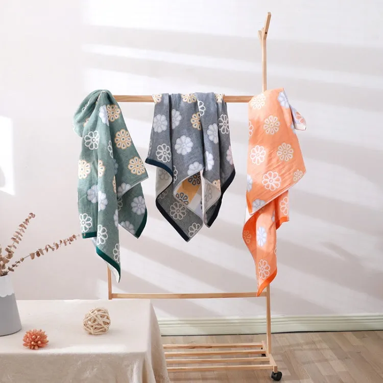 Cotton Bath Towel Soft Comfortable Beach Towel(Snowflake Green)