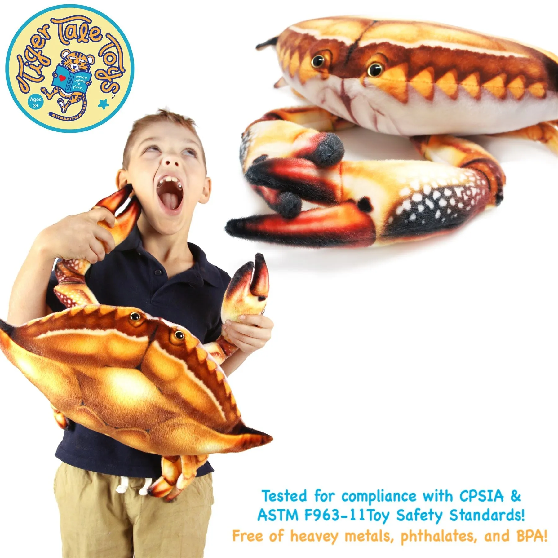 Crandell The Swimming Crab | 18 Inch Stuffed Animal Plush | By TigerHart Toys