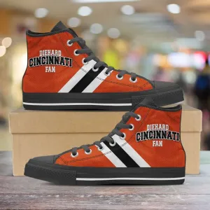 Diehard Cincinnati Fan Canvas Hightop Casual Shoes