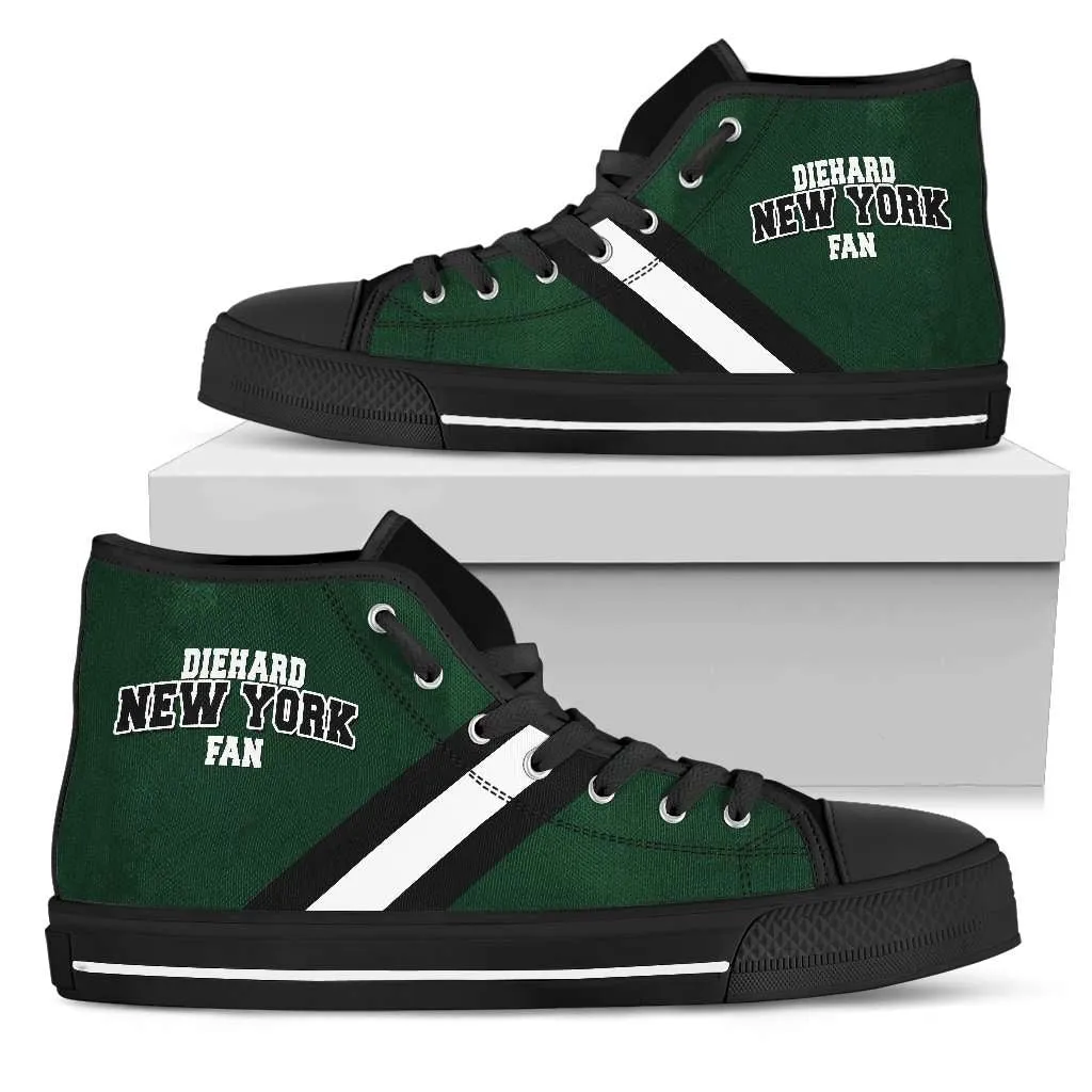 Diehard New York Jets Fan Canvas High Top Shoes