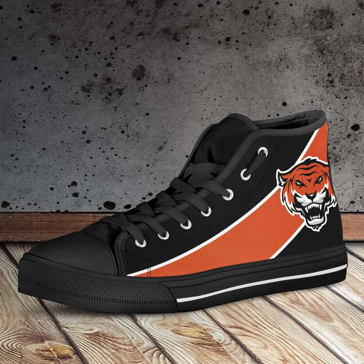 Fan Art Cincinnati Bengals Canvas High Top Shoes