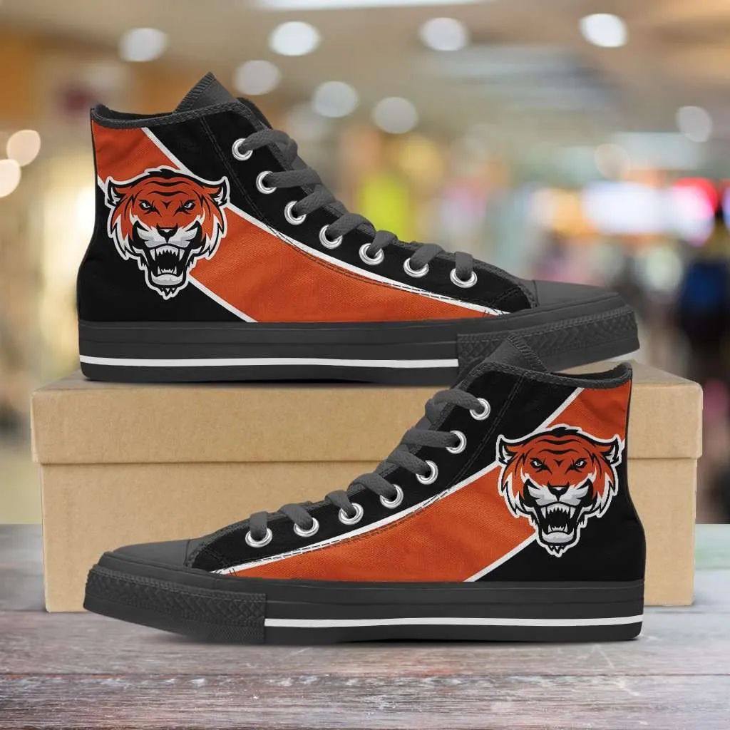 Fan Art Cincinnati Bengals Canvas High Top Shoes