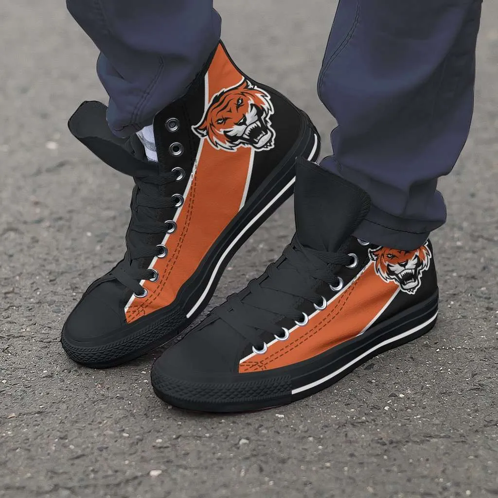 Fan Art Cincinnati Bengals Canvas High Top Shoes