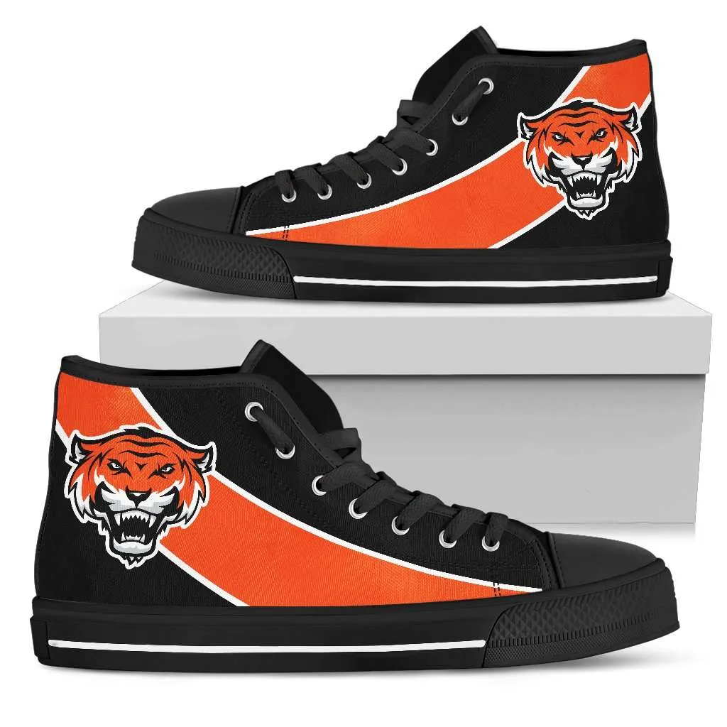 Fan Art Cincinnati Bengals Canvas High Top Shoes