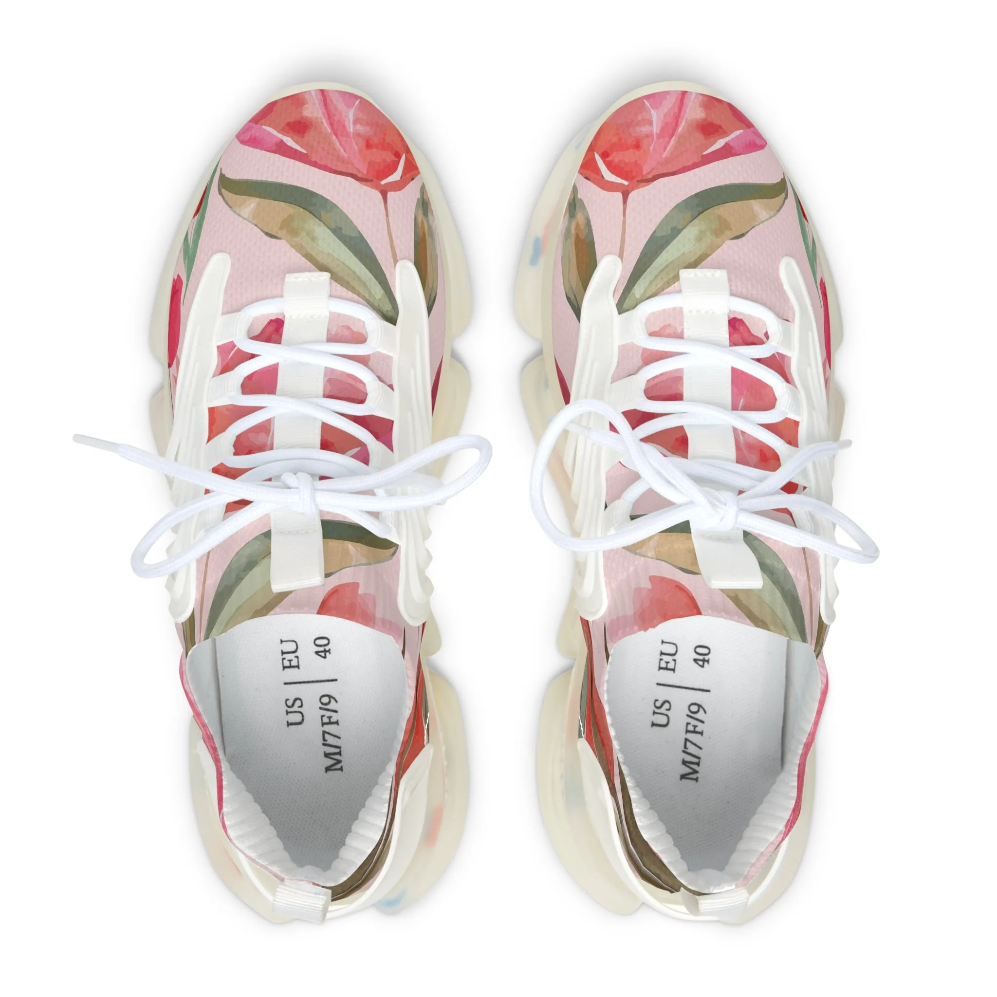 Floral Women's Mesh Sneakers - Stylish & Comfortable Walking Shoes