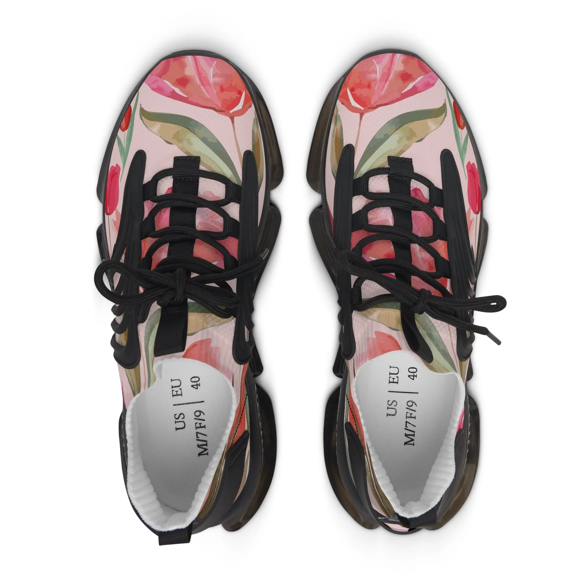 Floral Women's Mesh Sneakers - Stylish & Comfortable Walking Shoes