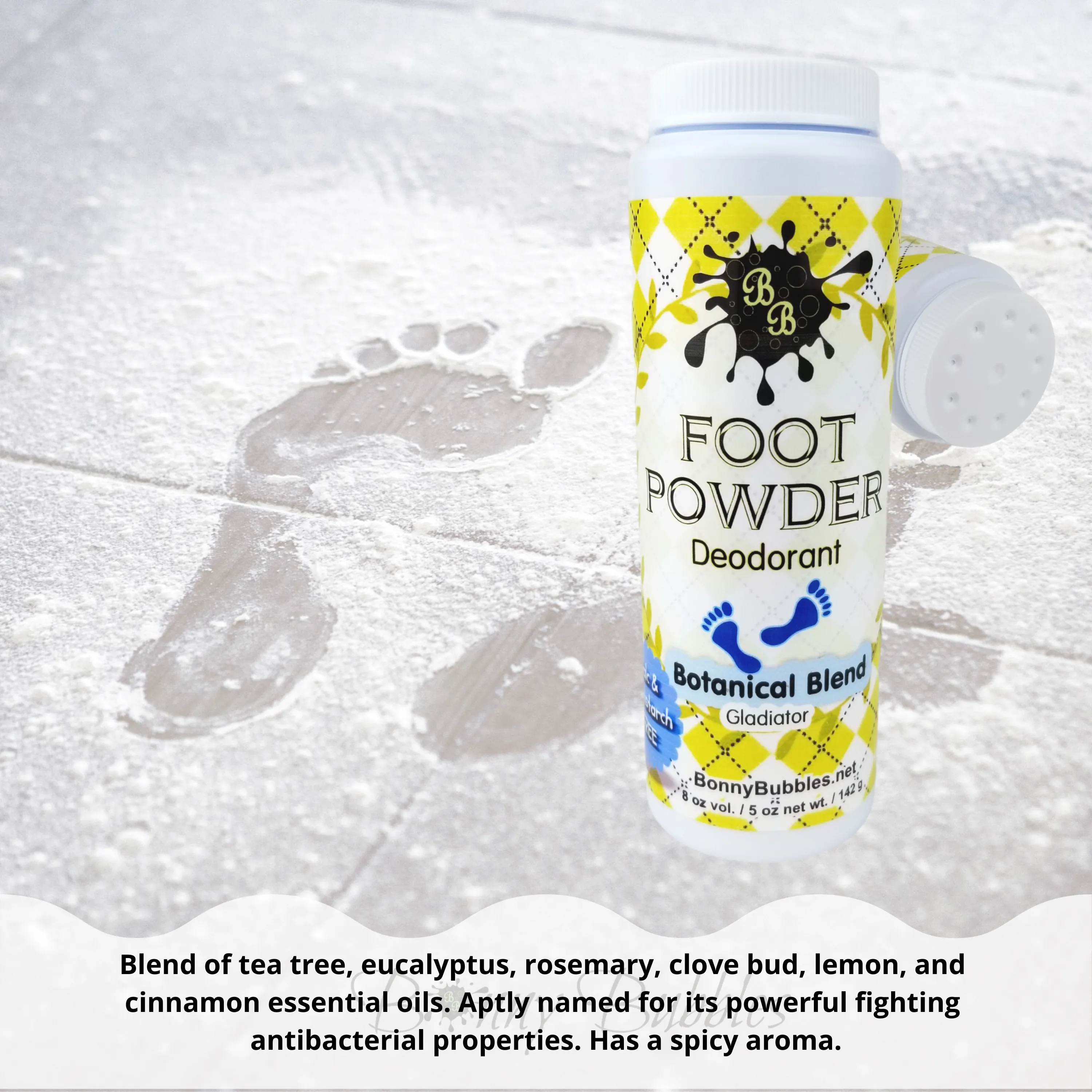 FOOT POWDER, Talc and Cornstarch Free - Natural Botanical Blend