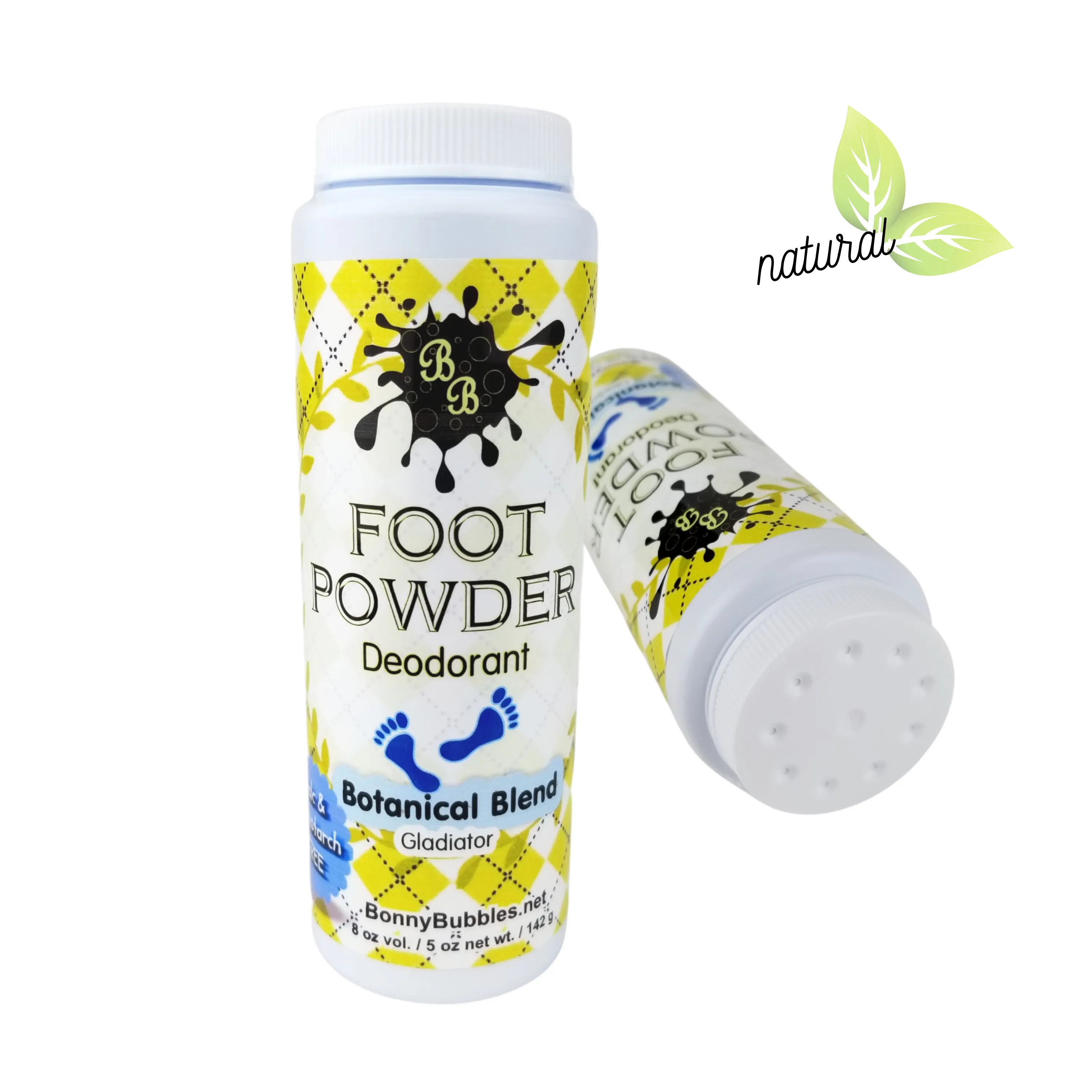 FOOT POWDER, Talc and Cornstarch Free - Natural Botanical Blend