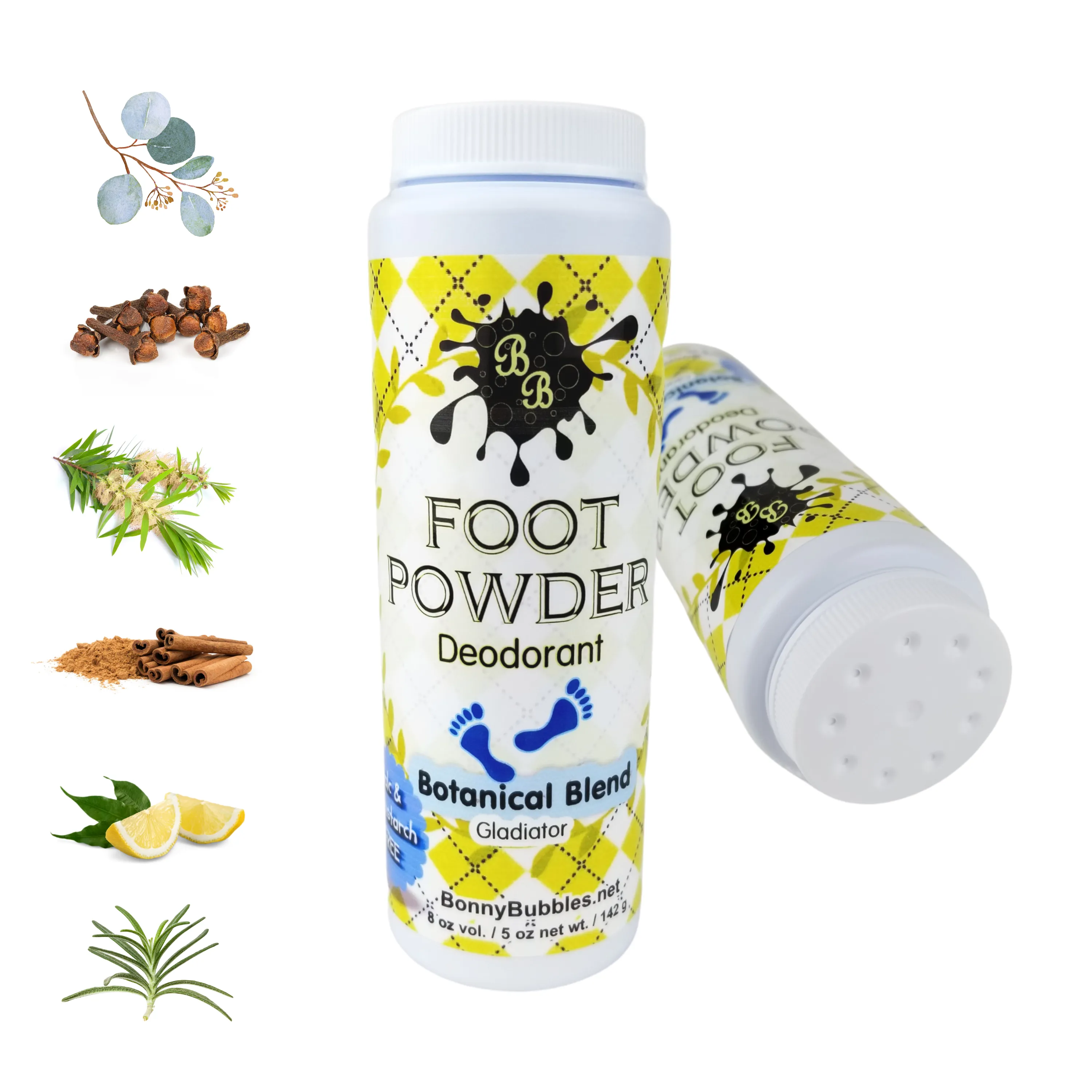 FOOT POWDER, Talc and Cornstarch Free - Natural Botanical Blend