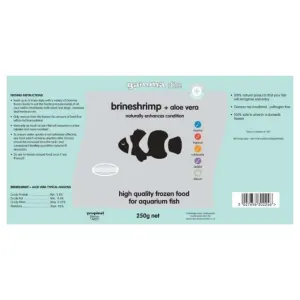 Gamma Frozen Slice Brineshrimp   Aloe Vera 250g
