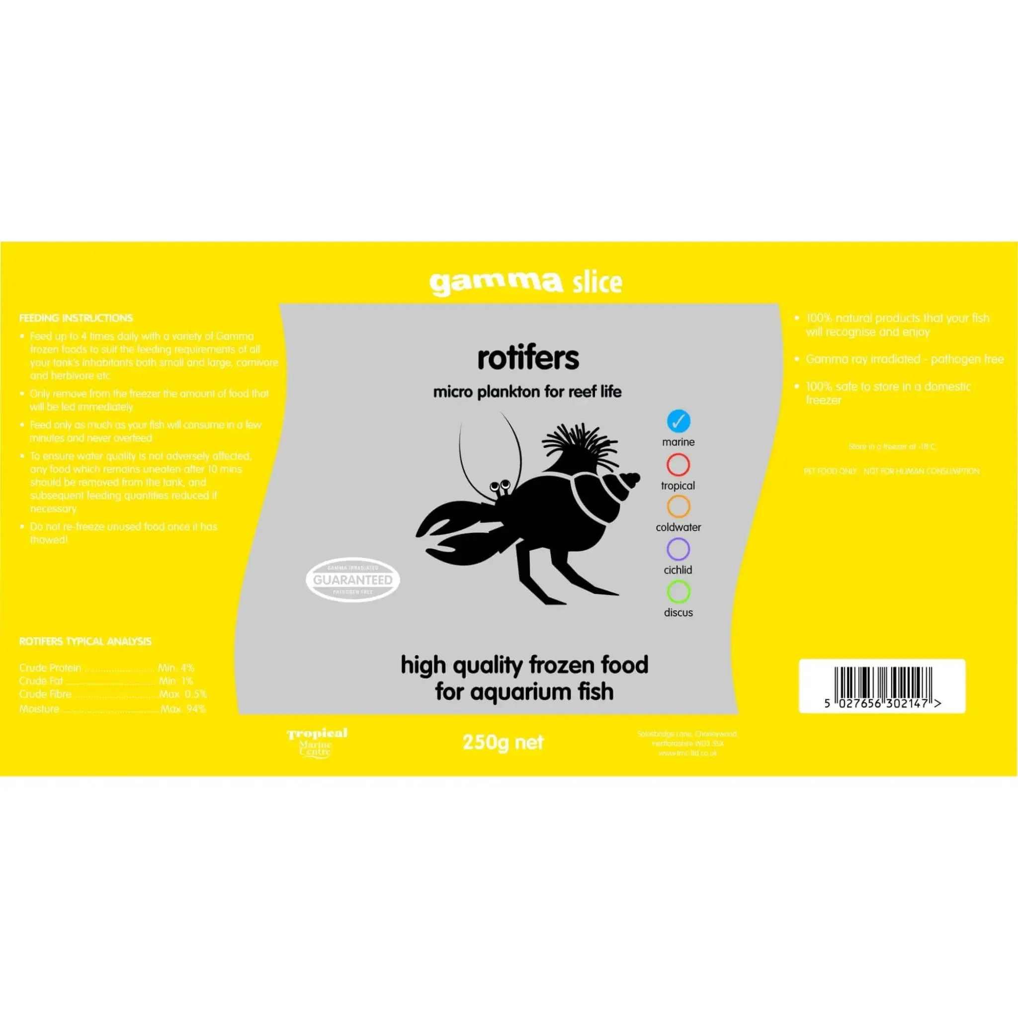 Gamma Frozen Slice Rotifers 250g