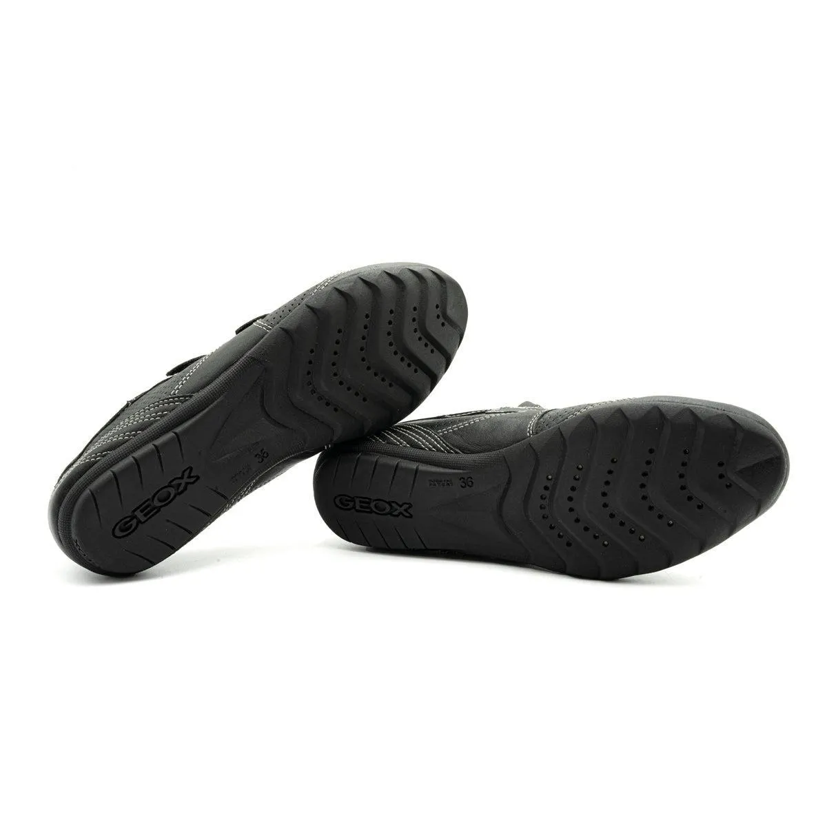 Geox Low-Top Sneakers Leather Black Colour For Women