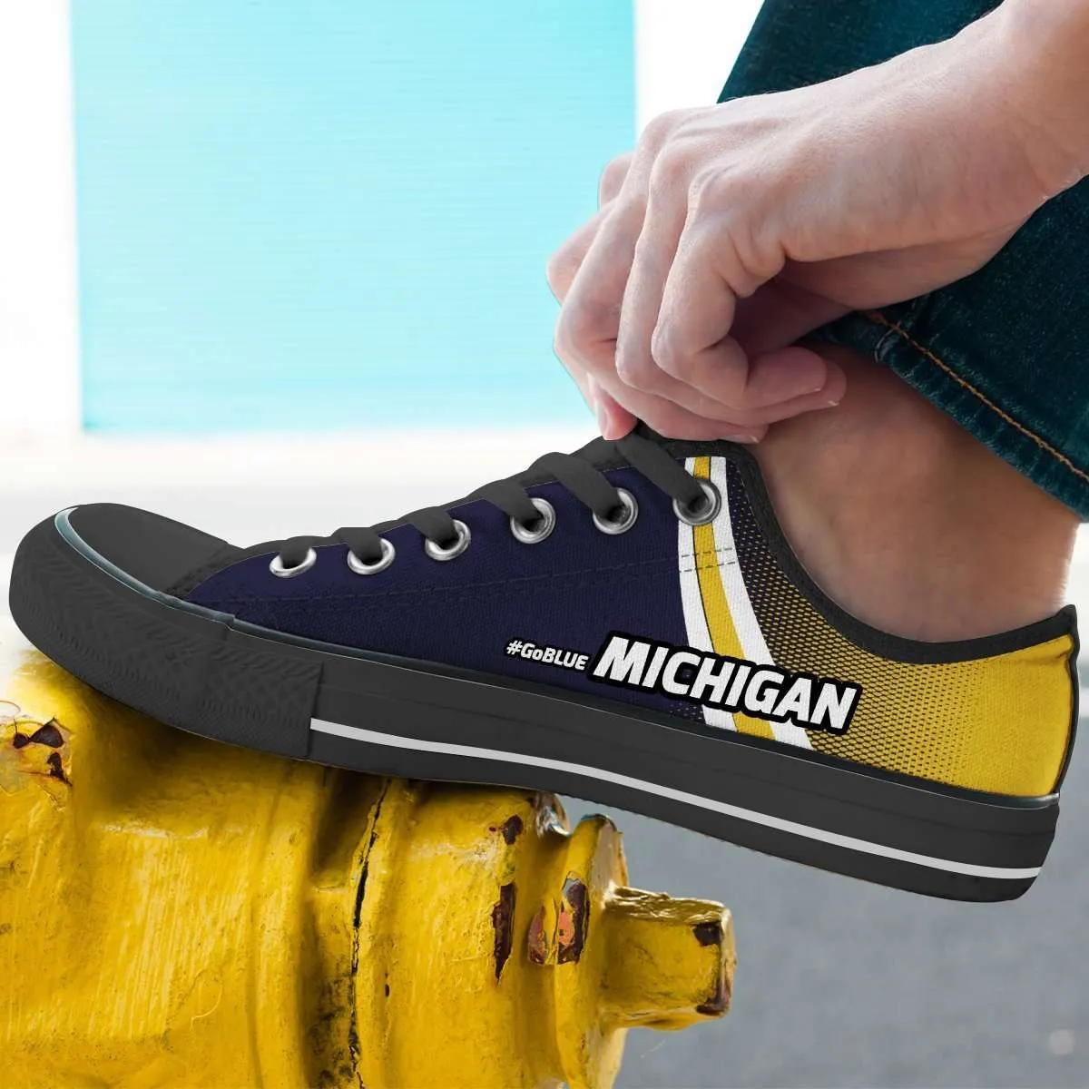 #GoBlue Michigan Classic Canvas Tennis Shoes