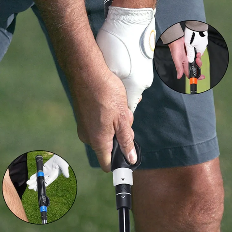 Golf Hand Grip Corrector Universal Grip Pole Cover Grip Training Exerciser For Beginners(Black)