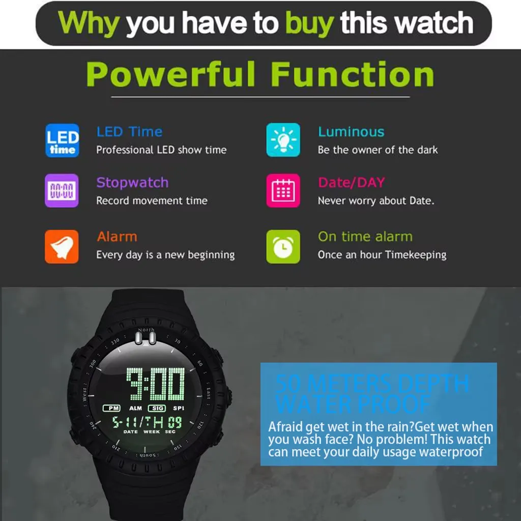 Hot Sale Men'S Watch Simple High Quality Led Digital Watch for Women Men Fashionable Unisex Watch Electronic Sport Watches