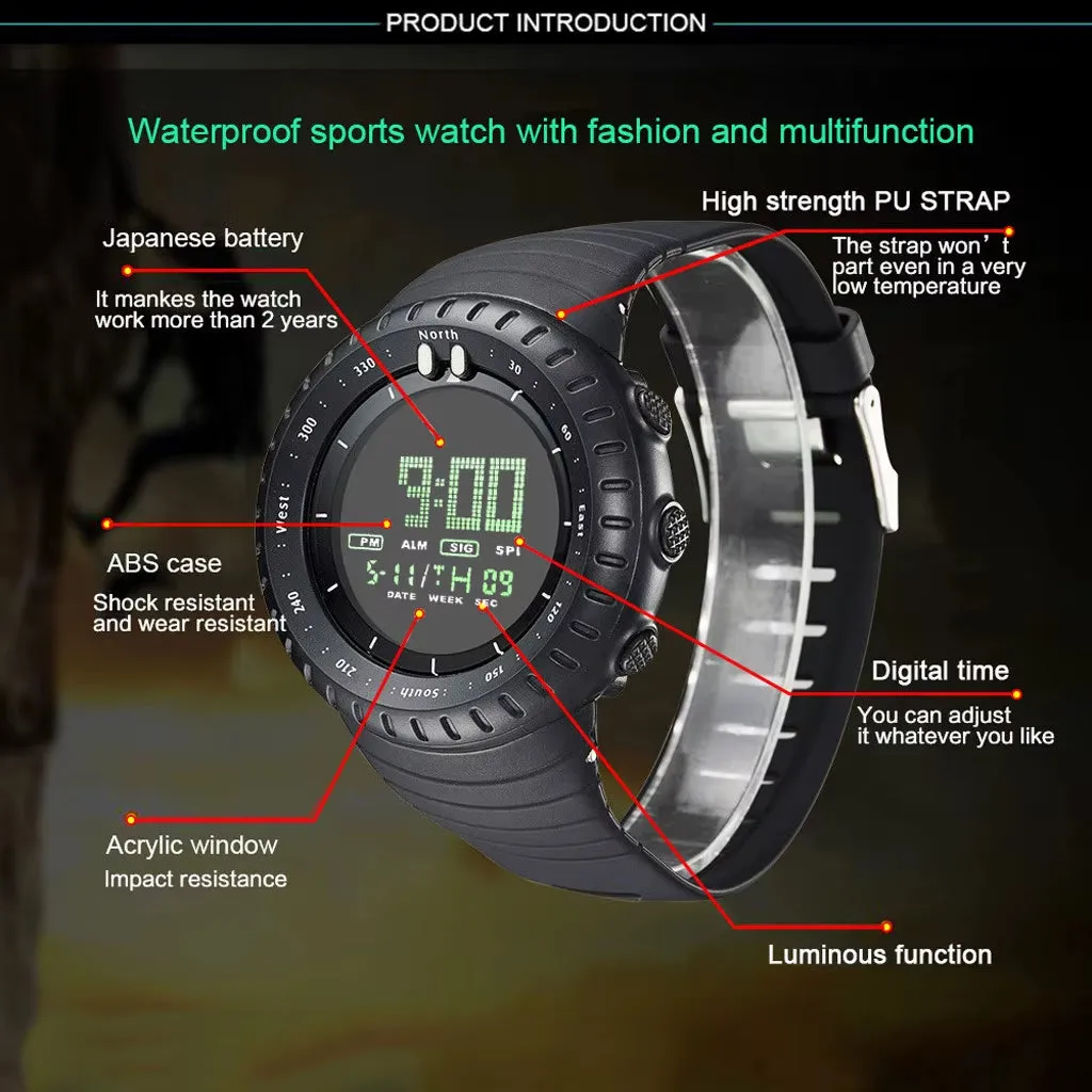 Hot Sale Men'S Watch Simple High Quality Led Digital Watch for Women Men Fashionable Unisex Watch Electronic Sport Watches