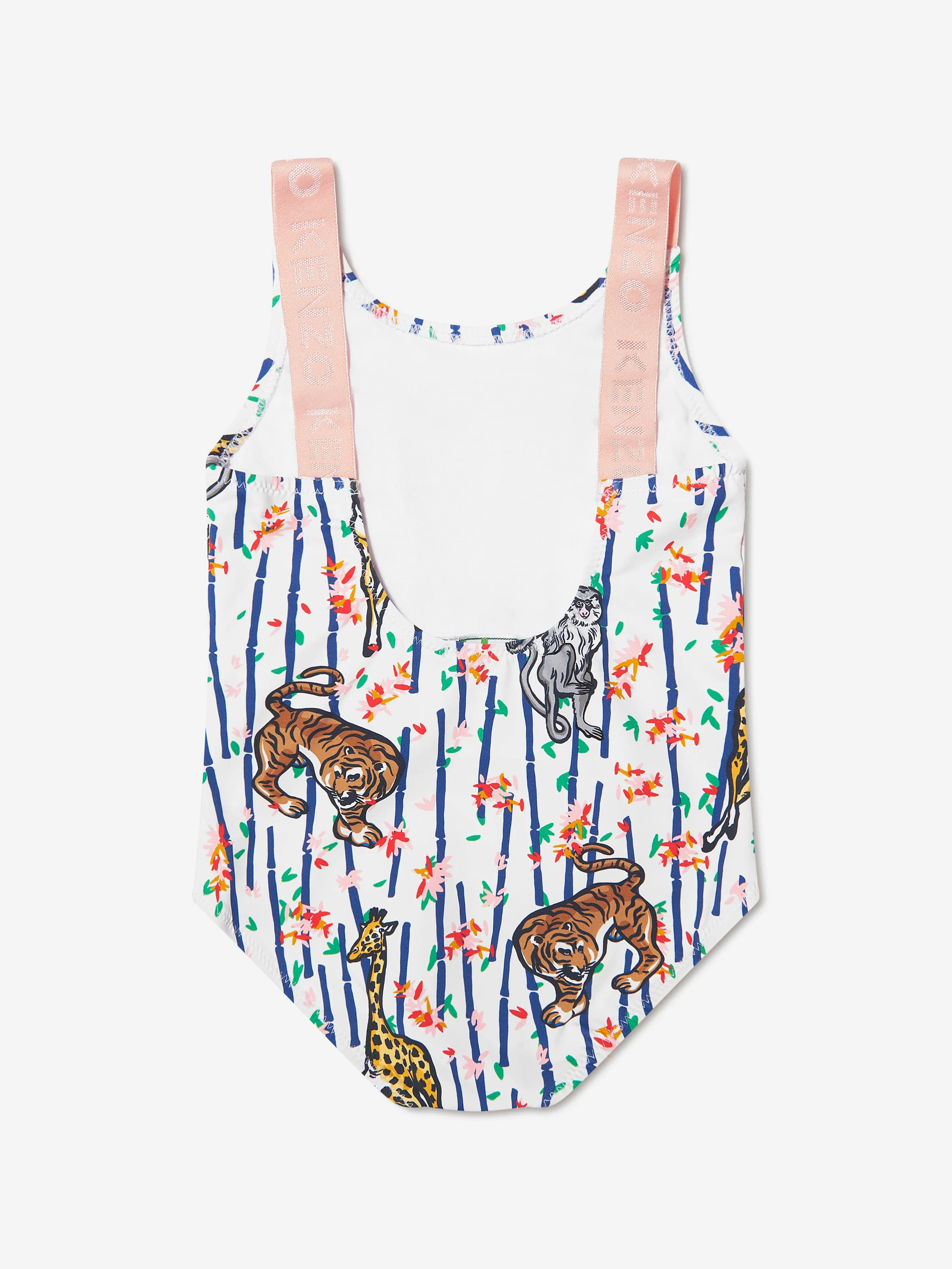 KENZO Baby Girls Bamboo Swimming Costume in White