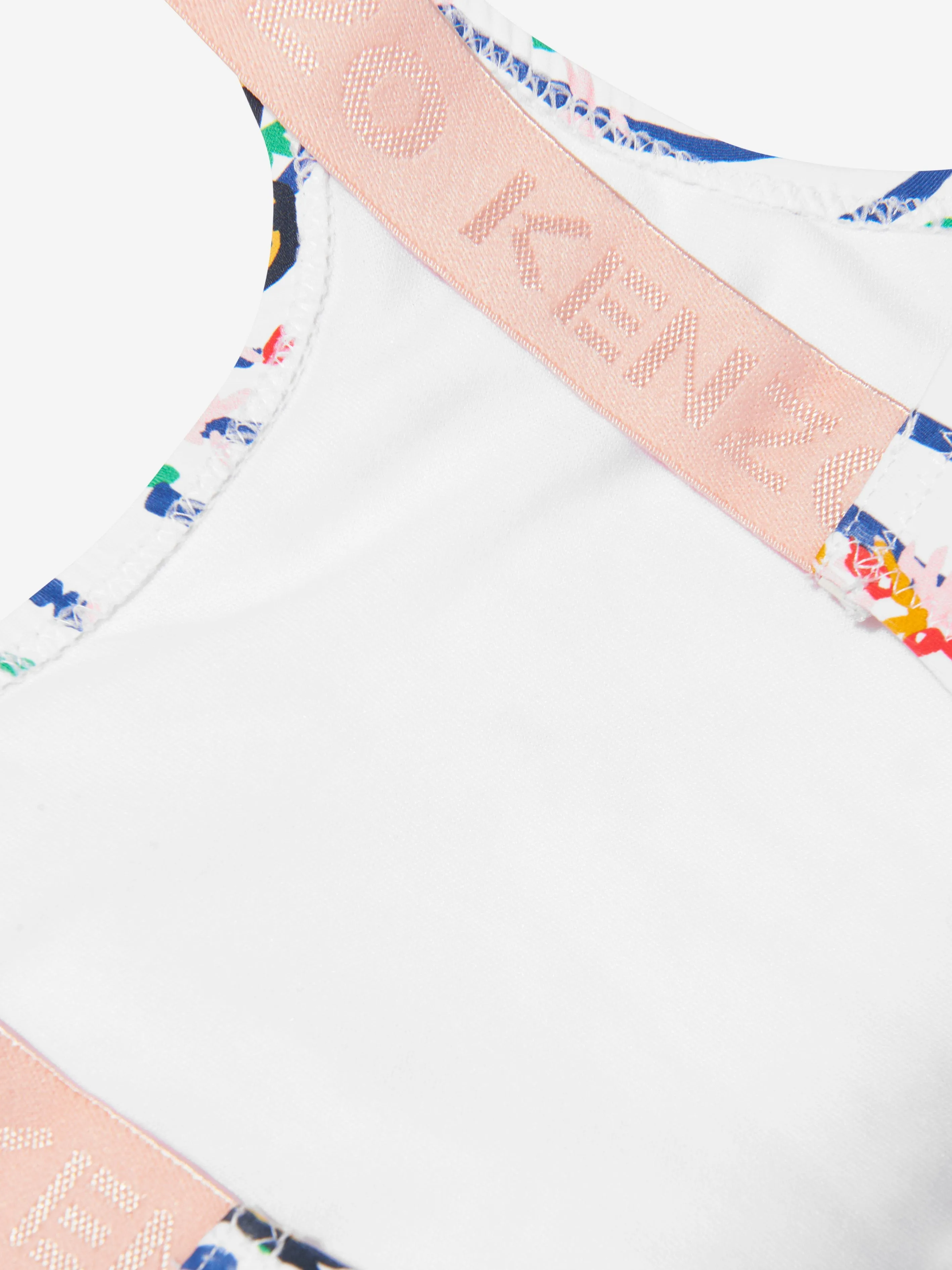 KENZO Baby Girls Bamboo Swimming Costume in White