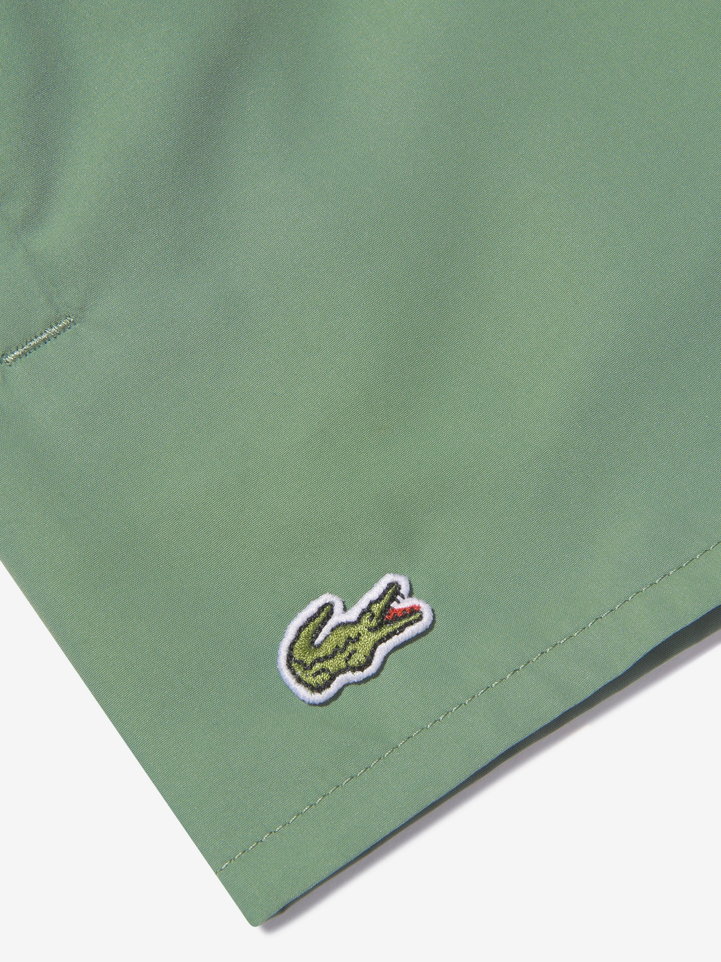 Lacoste Boys Logo Swim Shorts in Green