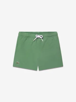 Lacoste Boys Logo Swim Shorts in Green